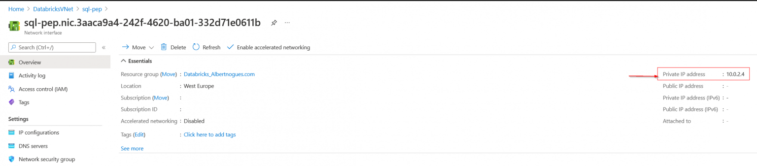 Using Azure Private Endpoints with Databricks - Albert Nogués