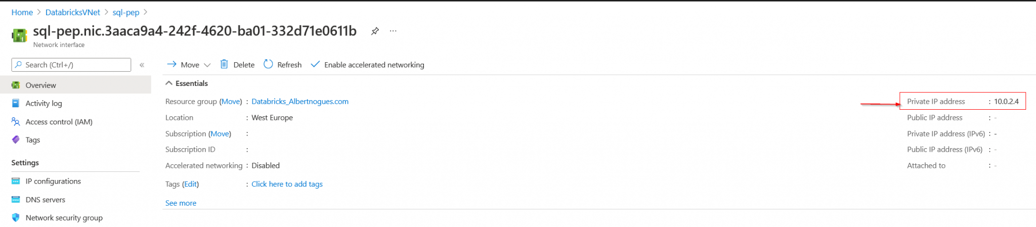 Using Azure Private Endpoints with Databricks - Albert Nogués